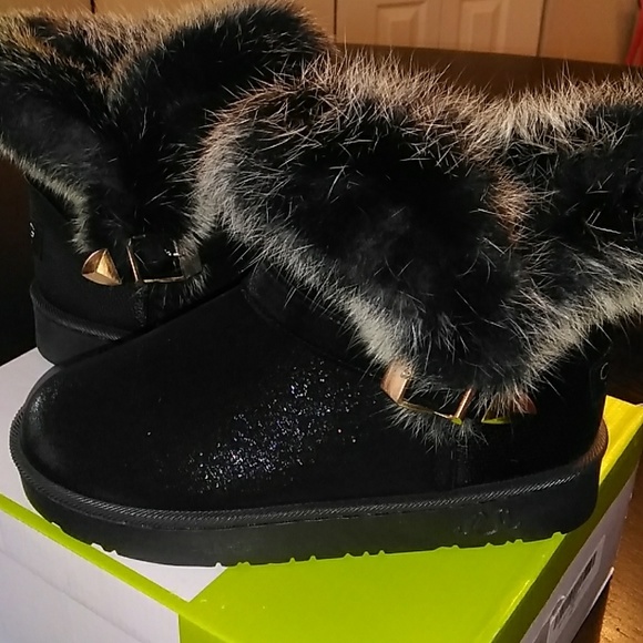 Faux Fur Ankle Boots! - Picture 1 of 4